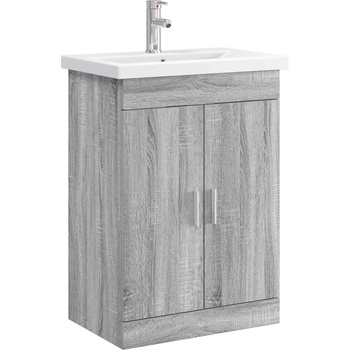 vidaXL Комплект мебели за баня Сив Сонома 61 x 40 x 84, 5 см (3404355)