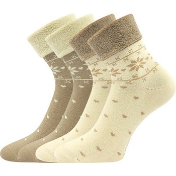 Lonka dámské teplé ponožky 2 páry Frotana angora