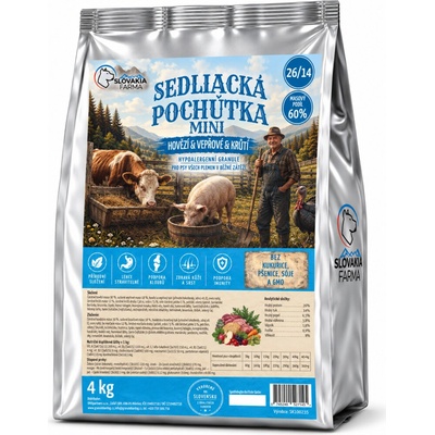 Hypoalergenní Slovakia Farma - Sedliacká pochúťka Adult - 4 kg