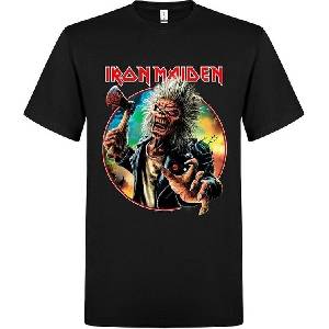 Iron Maiden Axe Eddie Red White Circle Back And Front Black XL Риза (IM023TSXL)