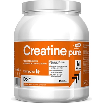 KOMPAVA Creatine Pure 500 kapslí