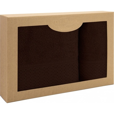 Darymex sada uterákov Solano 1 ks 50 x 90 cm 1 ks 70 x 140 cm tmavohnedá