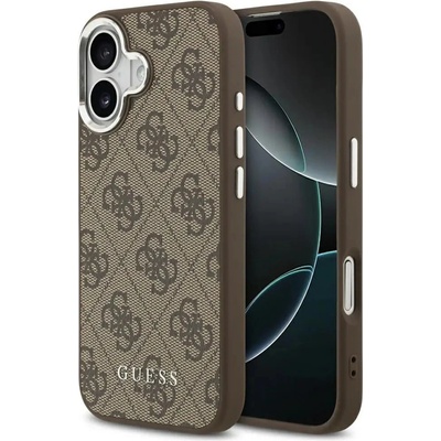 GUESS Калъф Guess 4G Classic Logo MagSafe за iPhone 17 - кафяв