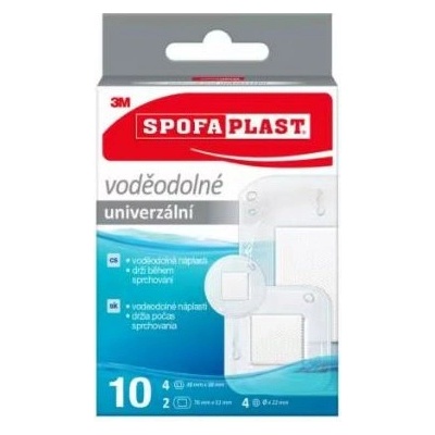 3M SPOFAPLAST č.190N Náplasti VODEODOLNÉ univerzálne, 3 veľkosti, 10 ks