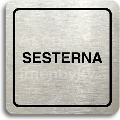 ACCEPT Piktogram sesterna - stříbrná tabulka - černý tisk