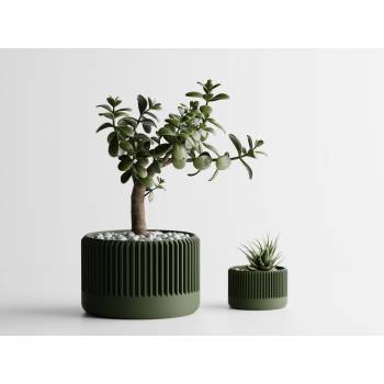 Ваза Delta 1 Малка, 117x117xH76mm - Тъмнозелен Мат