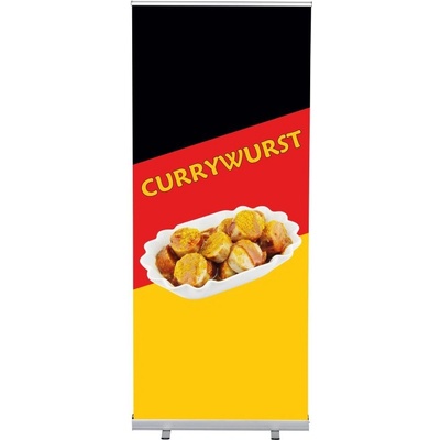 Jansen Display Set Roll-baneru Budget s vytištěným motivem, Currywurst, 870 x 2080 mm