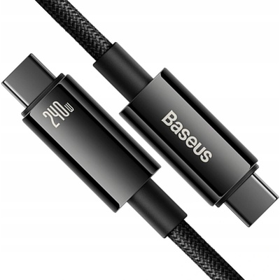 Baseus CAWJ040101 Tungsten Gold Fast Charging Datový, USB-C - USB-C 240W, 2m, černý