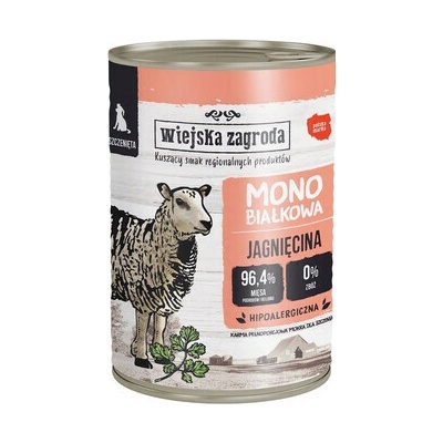 Wiejska Zagroda s jahňacím monoproteínom pre šteniatka 400 g