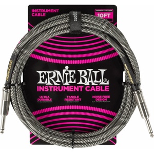 Ernie Ball Braided Silver Fox 3 m Директен - Директен Инструментален кабел (P06429)