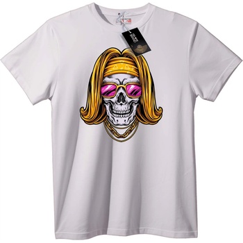 NOONEBRAND Тениска Златна верижка с череп - 2XL, White