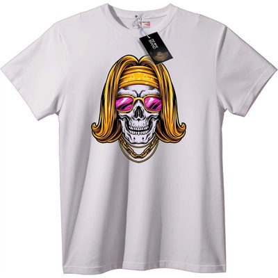 NOONEBRAND Тениска Златна верижка с череп - 2XL, White