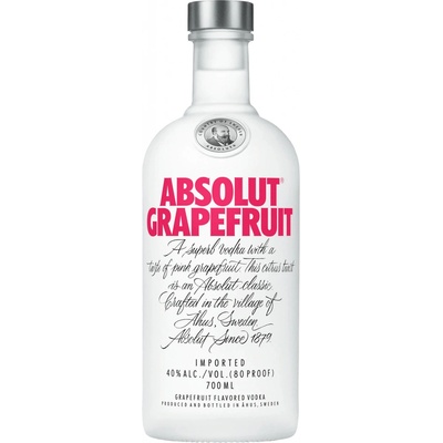 Absolut Grapefruit 40% 0,7 l (čistá fľaša)