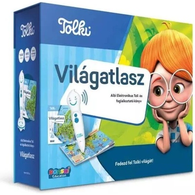 Bonsai Education Толки: Атлас на света Интерактивна образователна книга - в комплект, на унгарски език (34533)