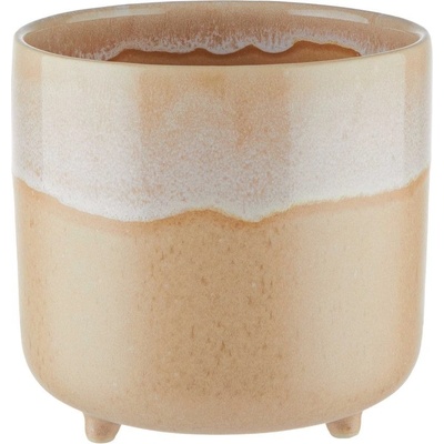 Butlers TIDE Kvetináč s podstavcom 14 cm - sivobiela