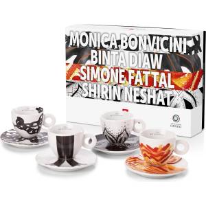 illy Art Collection 2024 Чаши за капучино GENESI с чинийки 4 x 160 мл