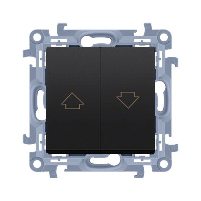 CB Elektro Ovládač žalúzií tlačidlový 10A/250V (SS) čierna matná SIMON10 (simon)