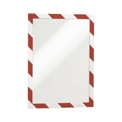 Informačný panel, A4, samolepiaca zadná strana, DURABLE DURAFRAME SECURITY, červený biely