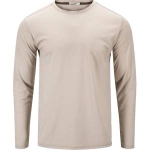 Aclima Мъжко мериносово термобельо Aclima Lightwool 180 Crewneck Merino shirt - Simply Taupe (216-4057-0311)