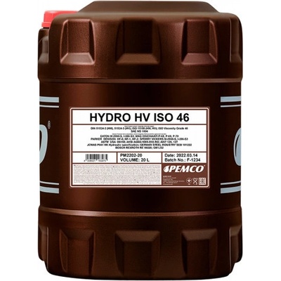 Pemco Hydro HV ISO 46 20 l | Zboží Auto