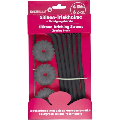 Kochblume Brčka set na pití 6 ks černá
