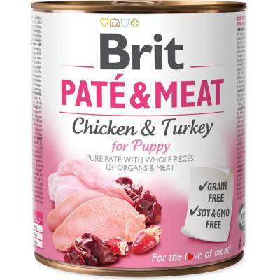 Brit Paté & Meat Puppy kura & morka 6 x 800 g