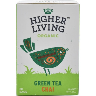 Higher Living Zelený čaj s kořením bio 20 x 2 g