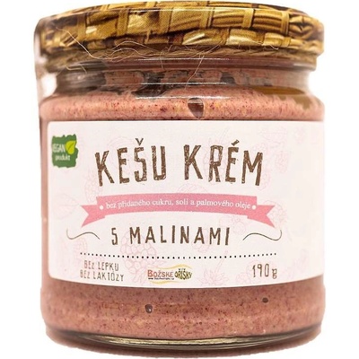 Božské oříšky Kešu krém s malinami 190 g