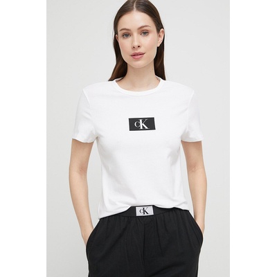 Calvin Klein Underwear Горнище на пижама с къси ръкави Calvin Klein Underwear в бяло 000QS6945E (000QS6945E.PPYX)