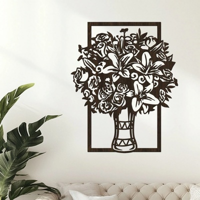 dřevo života Dřevěné květiny Radosti Rozměry (cm): 49x60, Zvolte barvu dekoru: Wenge