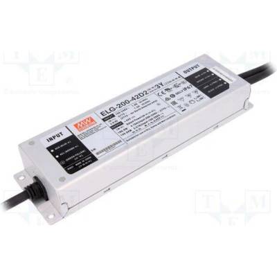 MEAN WELL ELG-200-42D2-3Y Napájecí zdroj: spínaný; LED; 199,9W; 42VDC; 4,76A; 100÷305VAC