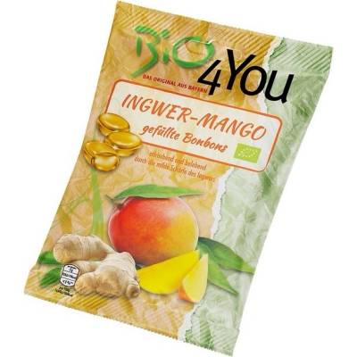 BIO4You Bonbóny zázvor mango 75 g