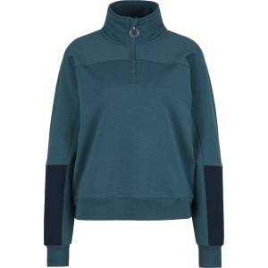 Stoic Дамски вълнен пуловер Stoic Women's MerinoFleece335 MMXX. Lulea Half zip Merino jumper - Deep Sea Blue / Dark Navy - размер XXL (105-5558-0116)