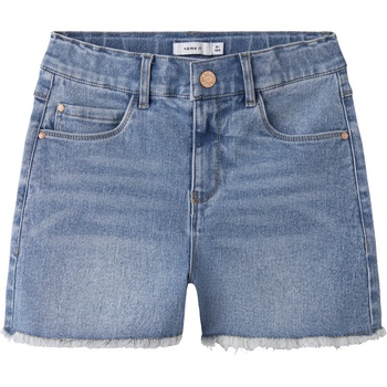 Name it Детски дънки Name it Kid's Rose HW Mom Denim Shorts Jeans - Medium Blue Denim - размер 164 (EU) (701-4704-0323)