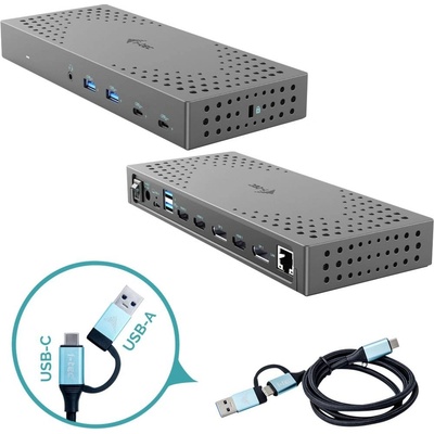 i-Tec USB 3.0 / USB-C / Thunderbolt, 3x 4K Docking Station Gen 2 + Power Delivery 100W CATRIPLE4KDOCKPD2