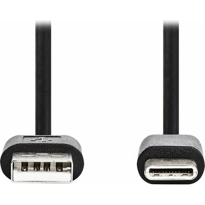 Nedis CCGL60601BK20 USB 2.0/ zástrčka USB-A - zástrčka USB-C/ 5 W/ 480 Mbps/ poniklovaný 2m černý