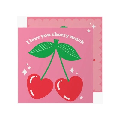 Fotopřání I love you cherry much, 14x14 cm - 94747