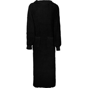 vidaXL Одеяло с качулка KINN Черно XXL Памук (4100888)