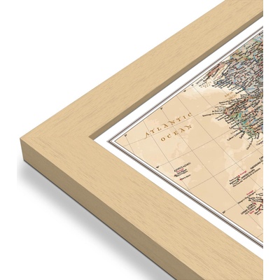 National Geographic Afrika - nástěnná mapa Executive 60 x 80 cm Varianta: mapa v dřevěném rámu, Provedení: Pegi přírodní