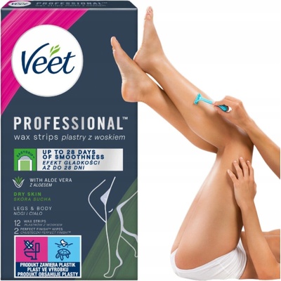 Veet Voskové depilační pásky na tělo 12 ks