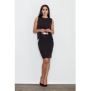Figl dámský set top se zlatým pruhem + sukně black