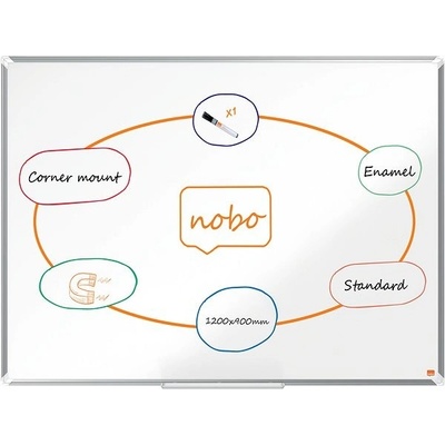 NOBO Premium Plus smaltovaná 120 x 90 cm, bílá