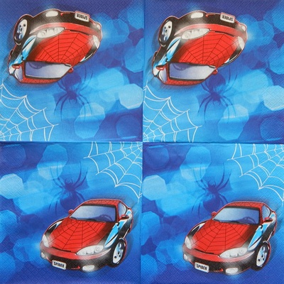 Maki obrúsky Spider car 33x33cm