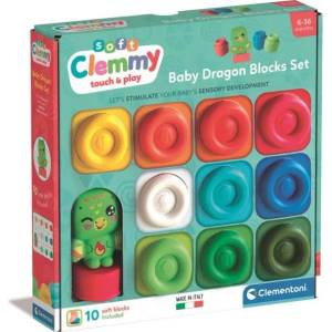 Clementoni Baby Clemmy: Меки кубчета с фигура на дракон - комплект от 10 части (17980)