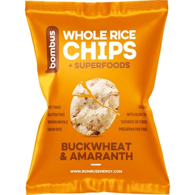 BOMBUS RICE CHIPS pečené ryžové chipsy pohánka a amarant 60 g