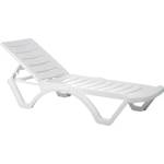 Siesta Exclusive SI-Шезлонг AQUA БЯЛ 187x50xh30cm. (076) (014226)