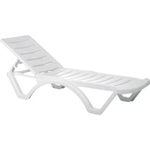 Siesta Exclusive SI-Шезлонг AQUA БЯЛ 187x50xh30cm. (076) (014226)
