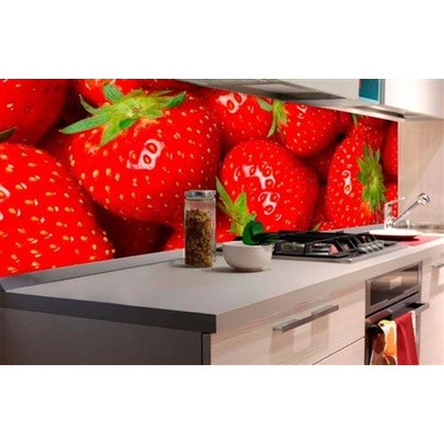 DIMEX KI-180-025 Samolepiace tapety za kuchynskú linku jahody rozmer 180 cm x 60 cm