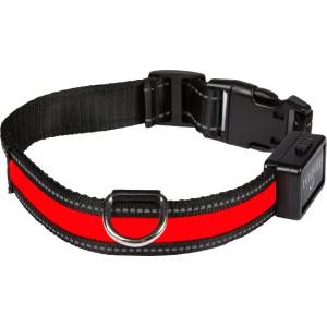 NUM'AXES Светещ usb нашийник eyenimal, червен s