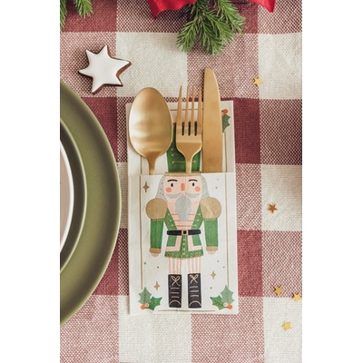 PartyDeco Хартиен Плик за Прибори "Лешникотрошач", 10x20 см